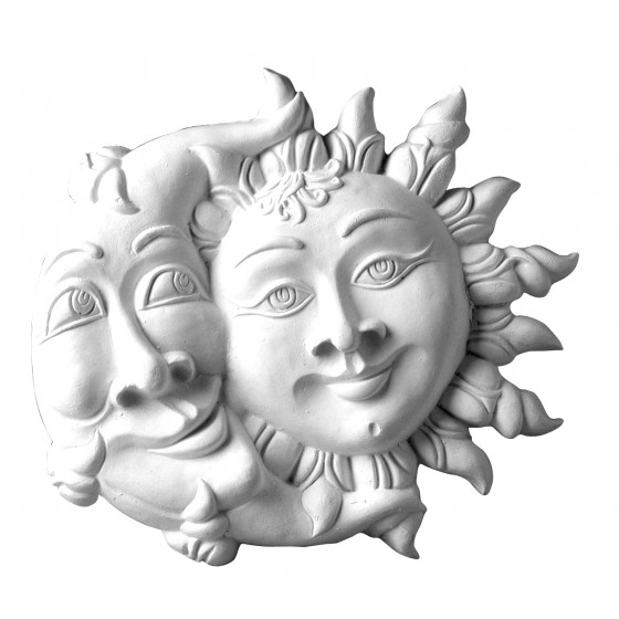 Vendita Stampi in gomma per gesso e ceramica Sole e Luna - Stampi profani  da muro